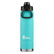 bubba Trailblazer Stainless Steel Water Bottle Push Button Lid Rubberized in Teal, 24 fl oz.