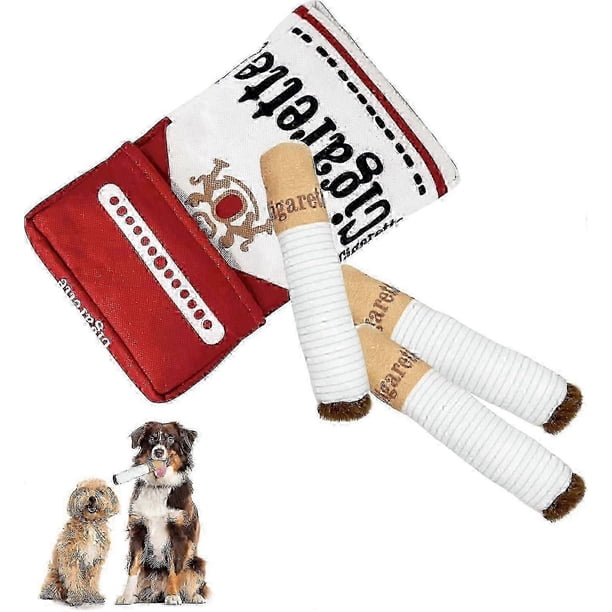 Juguetes interactivos para perros con forma de cigarrillo, divertidos juguetes para perros con forma de cigarro que emiten sonidos.
