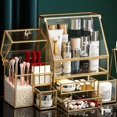 thumbnail image 4 of Organizador de cosméticos Hersoo Luxury, de vidrio apilable, juego de 3 piezas, 4 of 6