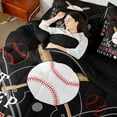 thumbnail image 4 of Castle Fairy Boys Girls Eat Sleep Baseball Bedding Comforter Set 7-Piece,Ball Gamer King Bedding Sets,Sport Theme Ultra Soft Bed Sheets,Luxury Bedroom Decor,Reversible, 4 of 8