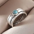 thumbnail image 2 of HOOUN Women 925 Silver Rings Cubic Zirconia Wedding Engagement Ring Jewelry Size 6-10-#3-10, 2 of 5