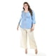 thumbnail image 5 of Blusa diseño bohemio Roman Fashion/ Tallas Extras, 246 (Azul claro) azul 38, 5 of 6