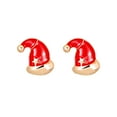 thumbnail image 1 of Pendientes de botón para mujer, pendientes de botón, pendientes de botón para mujer, pendientes de botón navideños, pendientes rojos, árbol de Navidad, copo de nieve europeo, accesorios de bastón, pen, 1 of 3
