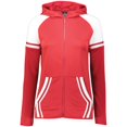 thumbnail image 1 of Veste Rétro pour Femmes, Écarlate et Blanche - Extra Grand, 1 of 1