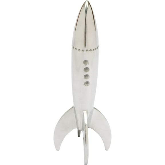 Signature Home Collection 11" Silver Spacecraft Table Top Figurine
