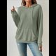 thumbnail image 5 of Sudadera Informal con Capucha y Bolsillo Frontal de Larga con Cordón para Mujer Verde XL, 5 of 10