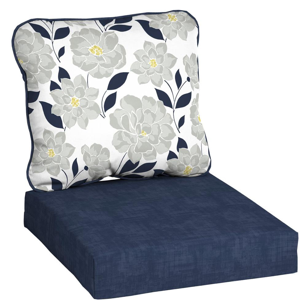 Hampton Bay Flower Show Deep Seating Outdoor Lounge Chair Cushion Walmart Com Walmart Com