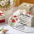 thumbnail image 3 of Mothers Day Gifts for Mom Acrylic Mom Gift Birthday Gift Sign Plaque Presents from Daughter Son Grateful Christmas Valentines Birthday Gifts,5.91 x 5.91 x 0.55 Inches(Carnation), 3 of 6