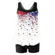 thumbnail image 3 of Trajes de baño tankini para mujer Trajes de baño de dos piezas con espalda de tiras y estampado conservador para mujer Traje de baño de dos piezas para mujer, 3 of 6