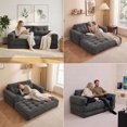 thumbnail image 6 of Leumius 2 Seater Modular Corduroy Sofa with Chaise Lounge,2-in-1 Boneless Convertible Floor Couch,Lazy Double Sofa with Armrest for Living Room Bedroom Apartment Game Guest Room,Dark Gray, 6 of 12