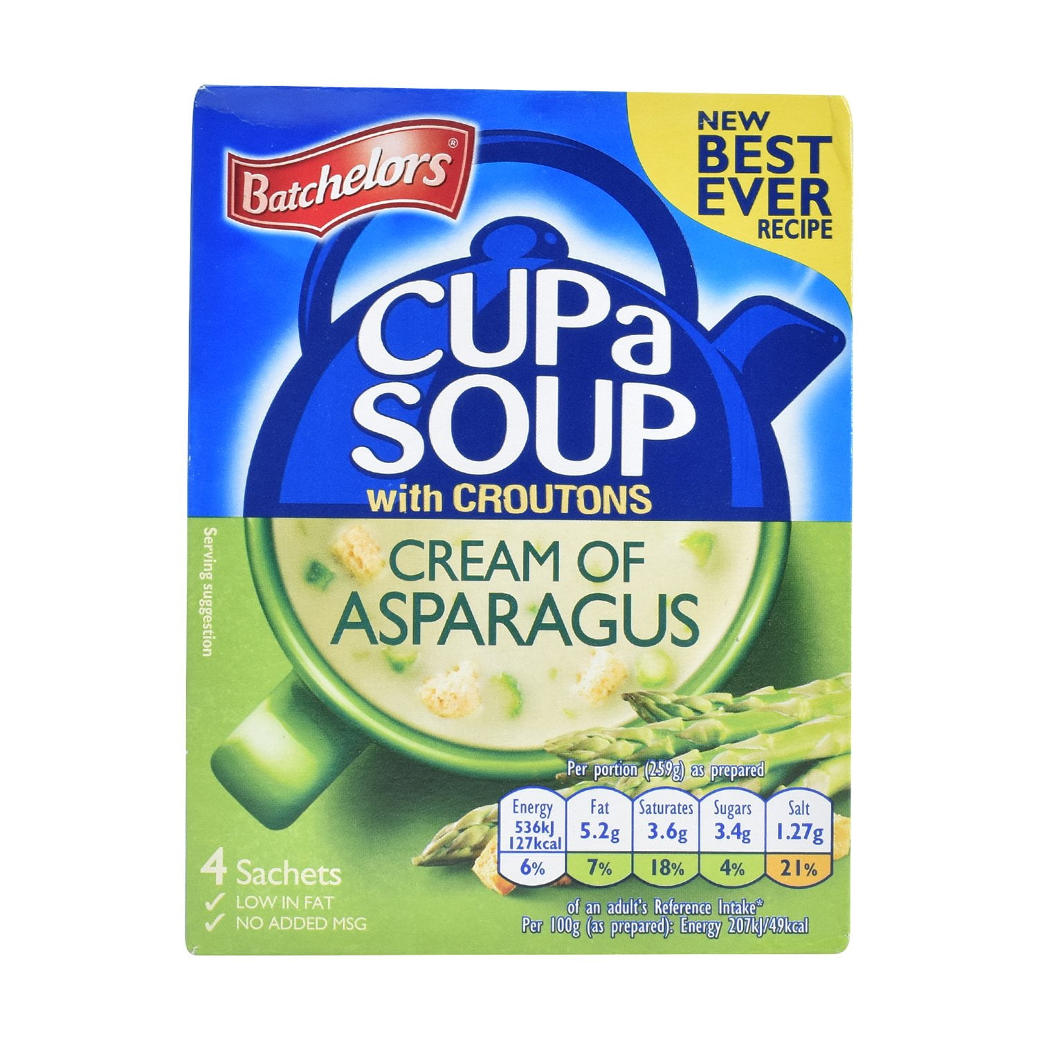 Batchelors Cup A Soup Cream of Asparagus - 117g (0.26lbs)
