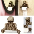 thumbnail image 2 of Toilet Paper Holder Wall Mount Toilet Tissue Roll Paper Storage Holder Skeleton Tissue Towel Shelf Rack Bathroom Resin Tissue Roll Holder Wall Decoration For Halloween Fest, 2 of 9