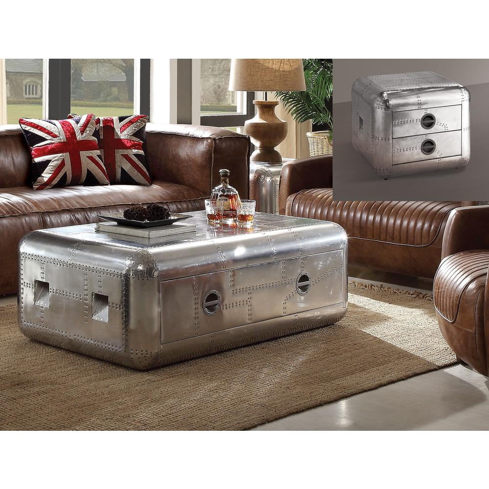ACME Brancaster Square Coffee Table in Aluminum
