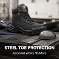 thumbnail image 4 of Steel Toe Boots for Men Women Slip Resistant Puncture Proof Work Boots for Men Lightweight Comfortable Steel Toe Work Shoes, 4 of 8