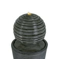 thumbnail image 4 of Christopher Knight Home 31.5" Tall Striped Concrete Column Fountain with LED Light, Shadow Ambiance Maker, Gray, 4 of 9