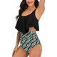 thumbnail image 2 of Trajes de baño para mujer, dos piezas, Tankini, parte superior con volantes, Control de barriga, parte inferior de cintura alta, trajes de baño, conjunto de Bikini Ofspeizc WRMH-1299-16, 2 of 7