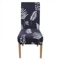 thumbnail image 2 of Stretch Printed Dining Chair Covers, Spandex Removable Washable Dining Chair Protector Slipcovers for Home, Kitchen, Party, Restaurant - Set of 4, Black, 2 of 7