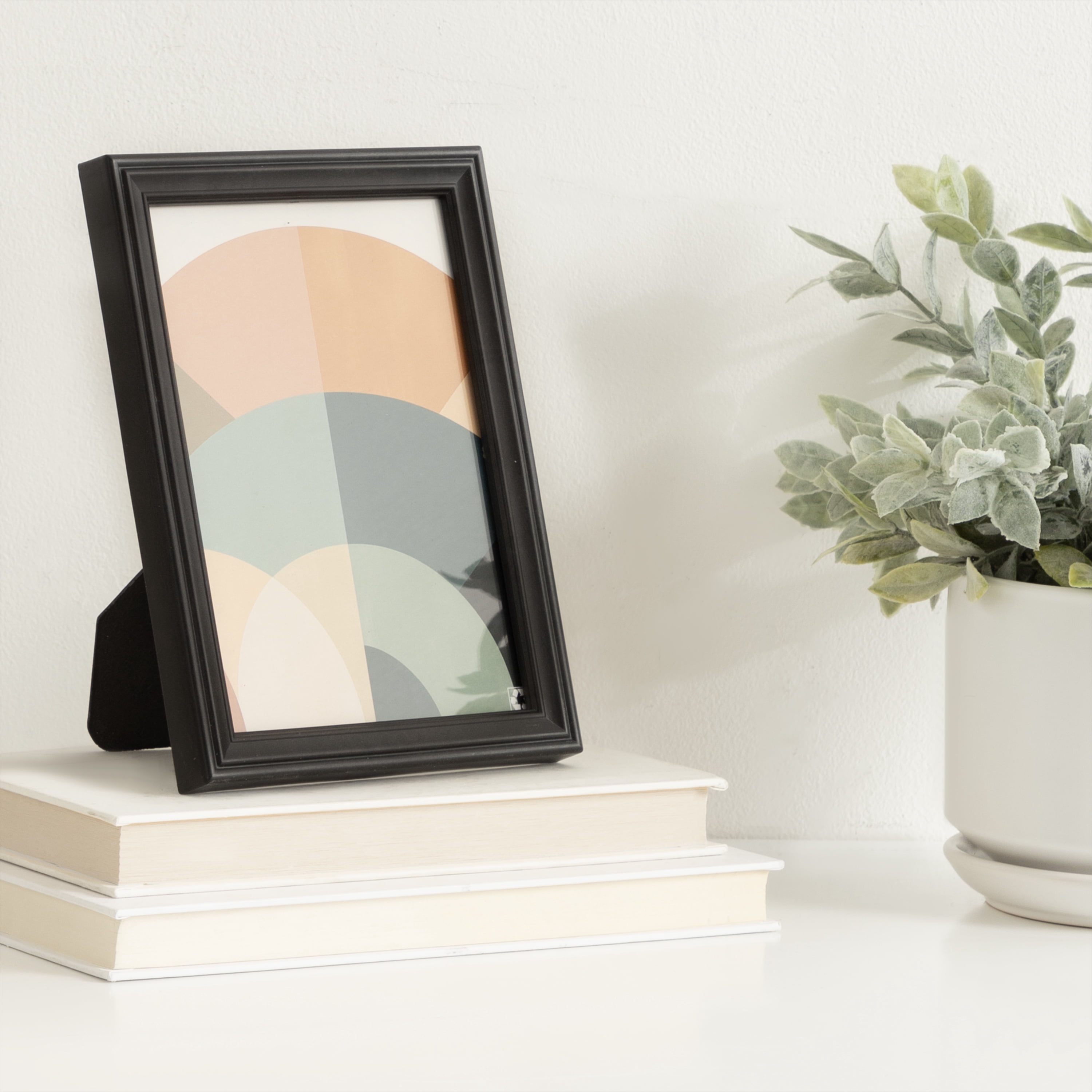 (2 pack) DesignOvation 5x7 Casual Black Decorative Tabletop Picture Frame