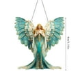 thumbnail image 3 of Blue and Gold Hanging Angel Ornament, Exquisite Acrylic Figurine with Intricate Details, Spiritual Home Decoration and Religious Gift for Christmas, Holiday and Memorial, 3 of 7