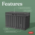 thumbnail image 6 of Keter Kentwood 50 Gallon Durable Resin Outdoor Deck Box Storage Organization, Graphite, 6 of 10