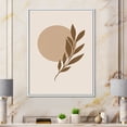 thumbnail image 2 of Designart 'Abstract Terracotta Moon and Sun With Tropical Leaf' Modern Framed Canvas Wall Art Print, 2 of 5