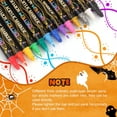 thumbnail image 3 of 12 Colors Dual Tip Acrylic Paint Pens Markers, Premium Acrylic Paint Pens for Halloween Decorations, Wood, Canvas, Stone, Rock Painting, Glass, Ceramic Surfaces, Pumpkin Painting Kit DIY Crafts, 3 of 6