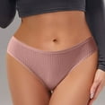 thumbnail image 5 of Women's Ribbed Briefs Underwear No Show Bikini Panties Stretch Comfortable Underwear, 5 of 9
