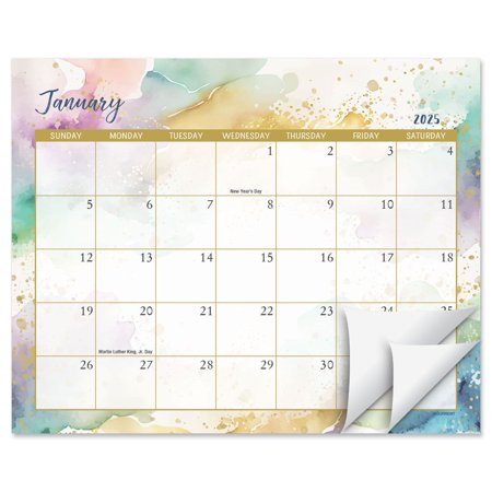 2025 Marble Desk Calendar Pad, 8-Inch x 10-Inch Size, Small 12-Month Bookstore-Quality Calendars for Kitchen & Office, by Current