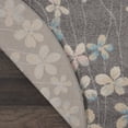 thumbnail image 5 of Nourison Tranquil Floral Grey/Beige 5'3" x ROUND Area Rug, (5 Round), 5 of 8