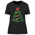 thumbnail image 1 of Neon Christmas Tree T-Shirt Women -Image by Shutterstock, Female Small, 1 of 2