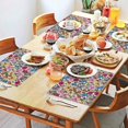 thumbnail image 2 of Pioneer Flower Floral Print Pattern Summer Placemats Table Placemats Set Of 4-Linen Kitchen Washable Placemats Table Mats 12x18 Inch Non-Slip Heat Resistant, 2 of 6