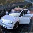 thumbnail image 2 of Modelo de coche de aleación de Metal fundido a presión, vehículos de juguete, modelo de coche, colección de simulación, luz de sonido para 1:24 Tesla Model Y SUV, regalo para niños Fivean unisex, 2 of 2