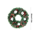 thumbnail image 3 of EWASWON Christmas Red 12 Inch Artificial Xmas Wreath, Christmas Door Hanging Decor, Holiday Decoration for Home Party, 3 of 7