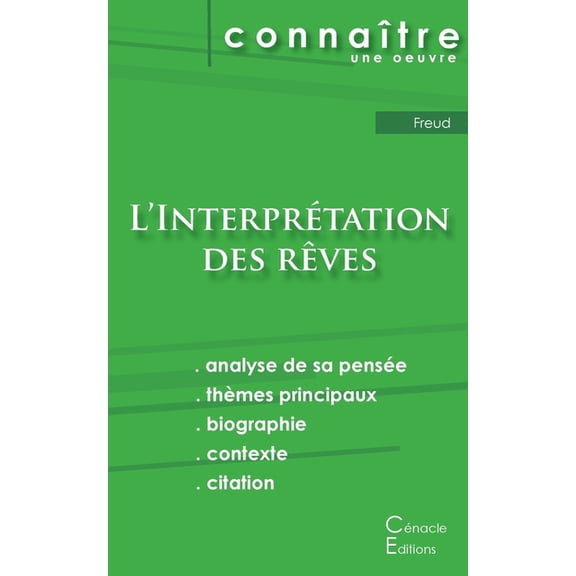 Fiche de lecture L'Interprétation des rêves de Freud (analyse littéraire de référence et résumé complet), (Paperback)