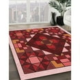 thumbnail image 3 of Ahgly Company Machine Washable Indoor Rectangle Transitional Crimson Red Area Rugs, 7' x 9', 3 of 7