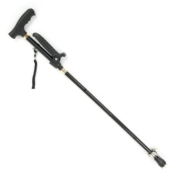 Tebru Aluminum Alloy Folding Elderly Walking Stick Cane Crutch With Light For Climbing Walking Cane Folding Cane Walmart Com Walmart Com