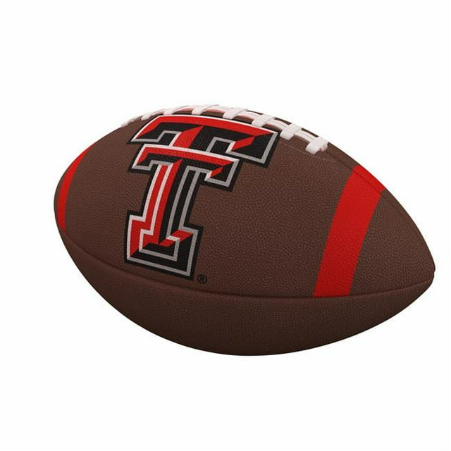 Logo Brands 220-93FC-1 Texas Tech Team Stripe Official-Size Composite Football