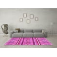 thumbnail image 3 of Ahgly Company Indoor Round Oriental Pink Modern Area Rugs, 5' Round, 3 of 4