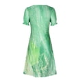 thumbnail image 3 of Robes à Manches Courtes pour Femmes Robe pour Femmes Été Imprimé Floral Ourlet Irrégulier Robe Col en V Manches Courtes Robes à Boutons Robes Courtes d'Été pour Femmes Robes Courtes pour Femmes Été, 3 of 7