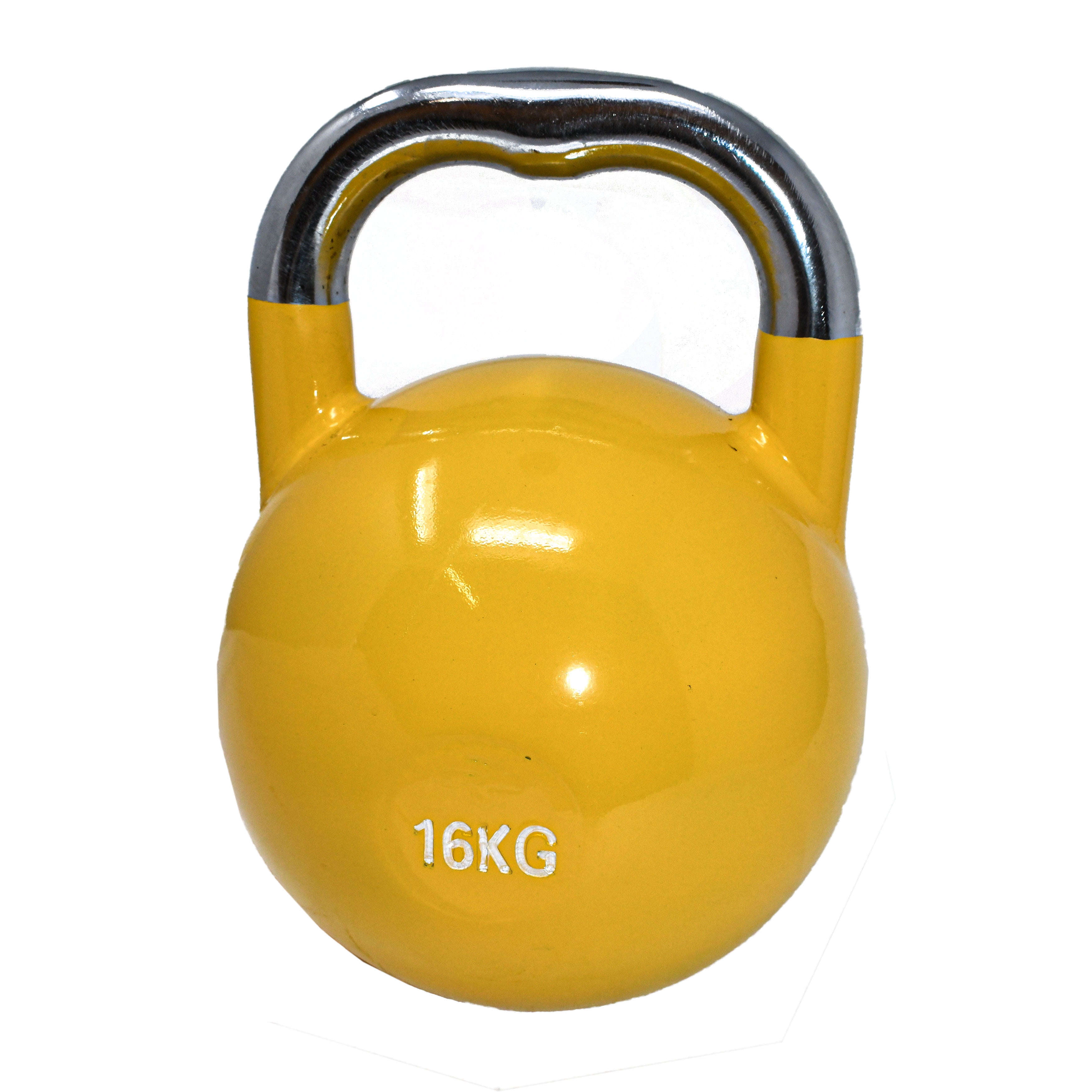 - Yellow 16 kg ALEKO Premium Coated Steel Kettlebell 35 lbs 