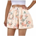 thumbnail image 4 of Tnhcen Women's Cotton Pajama Shorts Loose Fit Elastic Waist Floral Print Summer Sleepwear Nightwear Casual Homewear Free Size Breathable Cotton, 4 of 5
