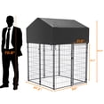 thumbnail image 5 of BingoPaw Black Playpen Welded Wire Dog Kennel W/ Cover, 4.2 ft. x 4 ft. x 5.4 ft, 5 of 10