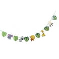 thumbnail image 3 of Banner de fiesta Hoja de palma Banderín verde de dibujos animados Animales lindos Bunting Garland para la decoración del partido Adornos, 3 of 5