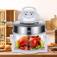 thumbnail image 5 of 17L Air Fryer Glass Infrared Convection Oven Roaster Glass 360 Heating Cooker 110V-120V 1200W-1400W 15.35*12.99in for Home Kitchens, Restaurants, Family Gatherings, 5 of 9