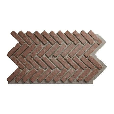 Everstone Herringbone Faux Brick 46.5 in. x 25.25 in. Polyurethane Siding