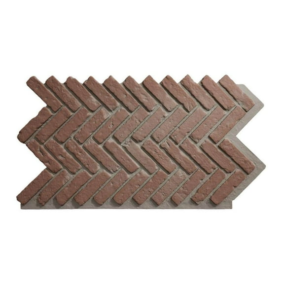 Everstone Herringbone Faux Brick 46.5 in. x 25.25 in. Polyurethane Siding