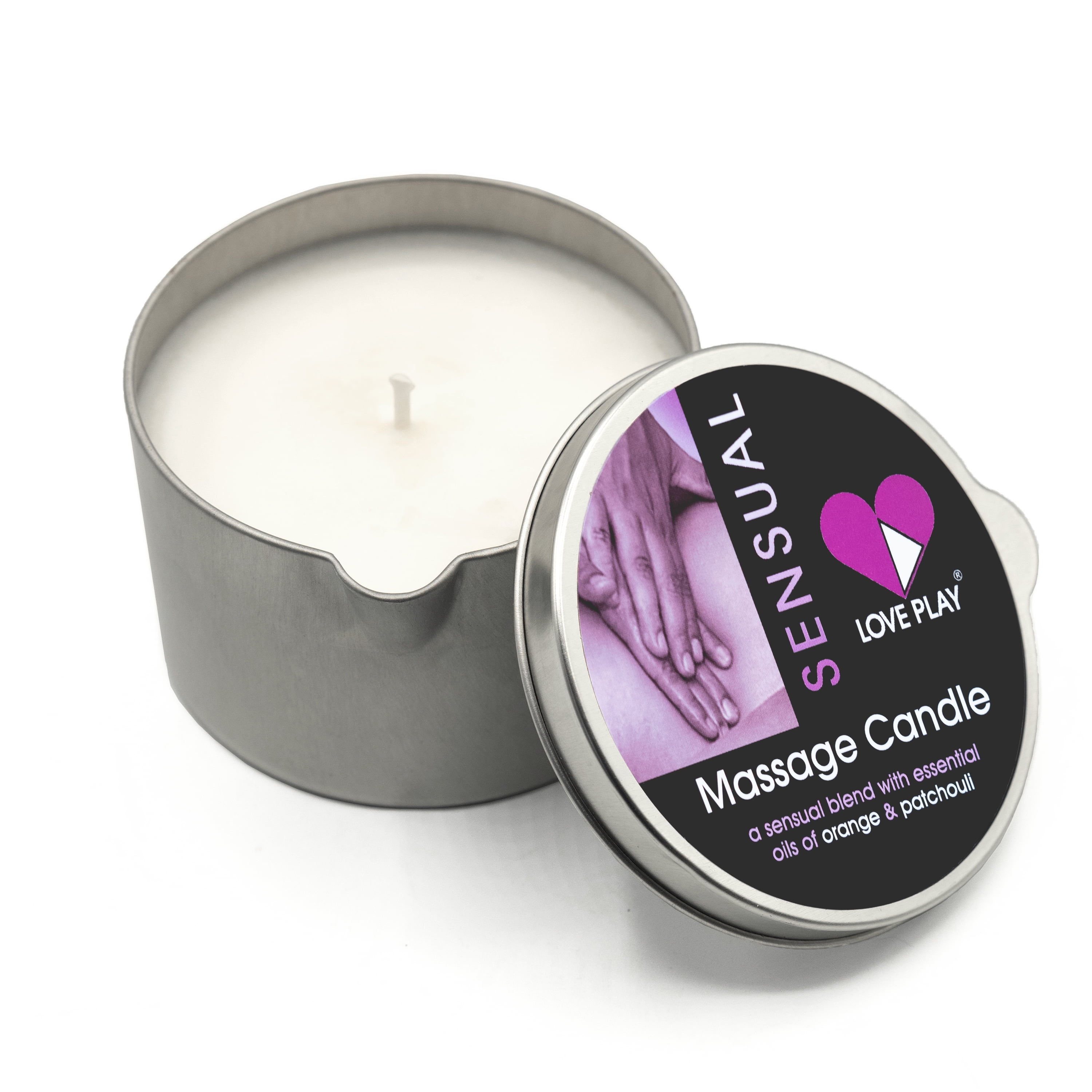 LOVE PLAY Sensual Massage Oil Candle for Couples, Blend with