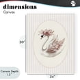 thumbnail image 4 of Stupell Industries Cottage Nursery Ballerina Swan Striped Canvas Art, 24 x 30, by LSR Design Studio, 4 of 8