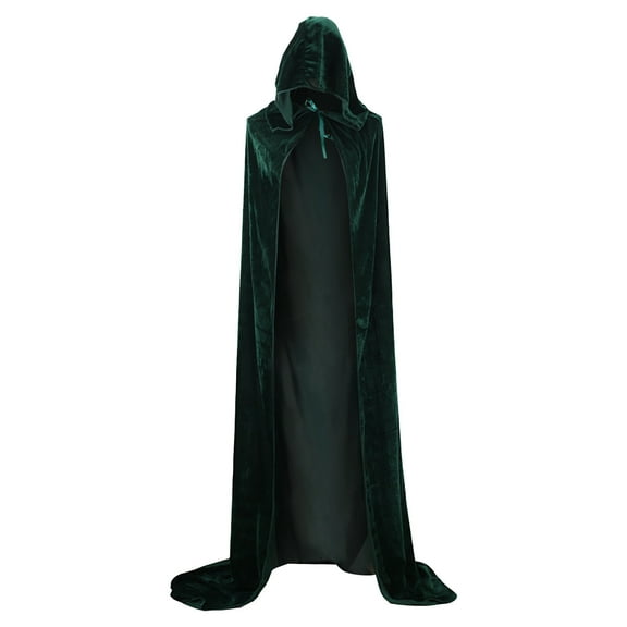 Halloween Grim Witch Velvet Cape Gothic Cloak for Women Men