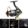 thumbnail image 4 of Lure Spinning Reel 5.2:1 Gear Ratio Hollow-out Front Drag Left Right Handle Interchangeable Fishing Reel, 4 of 9